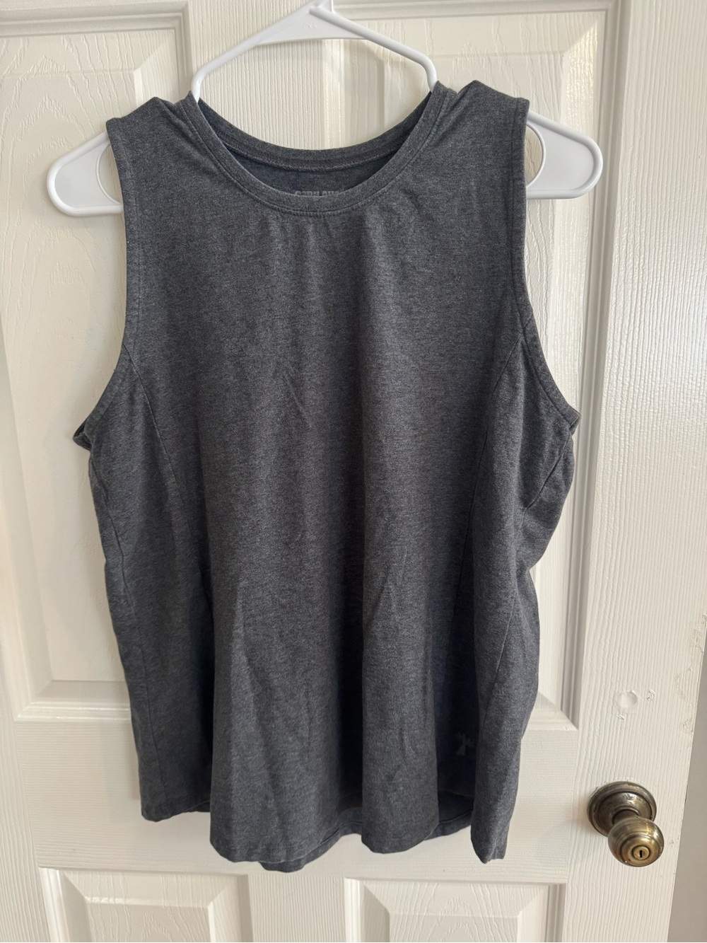 Women's Charcoal Gray Sleeveless Athletic Tank